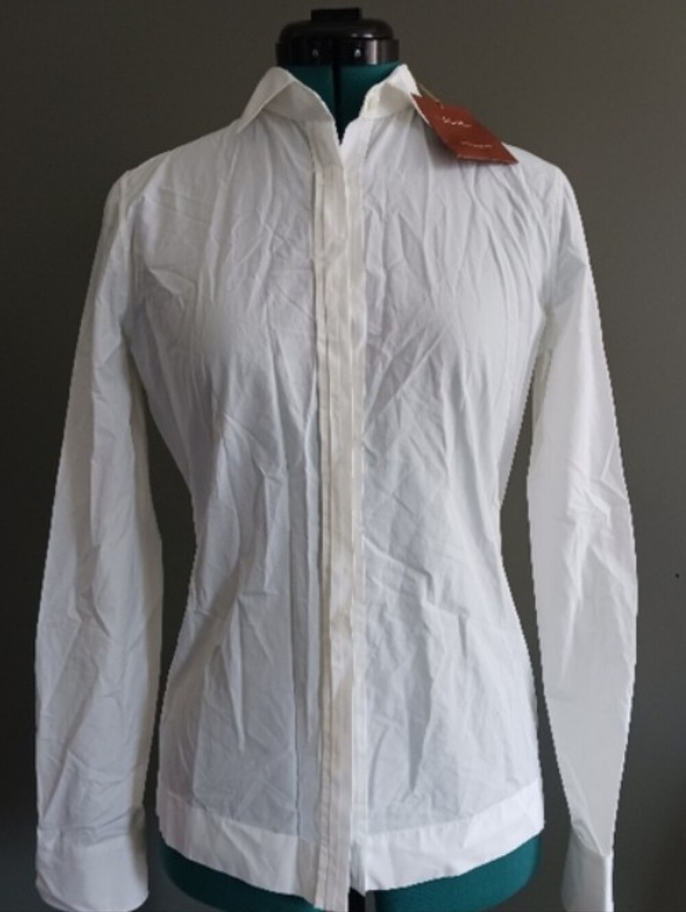 NWT Loro Piana White Cotton Button -Down Shirt Size 40